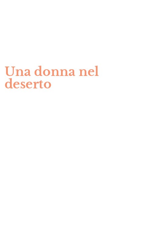 Una donna nel deserto
