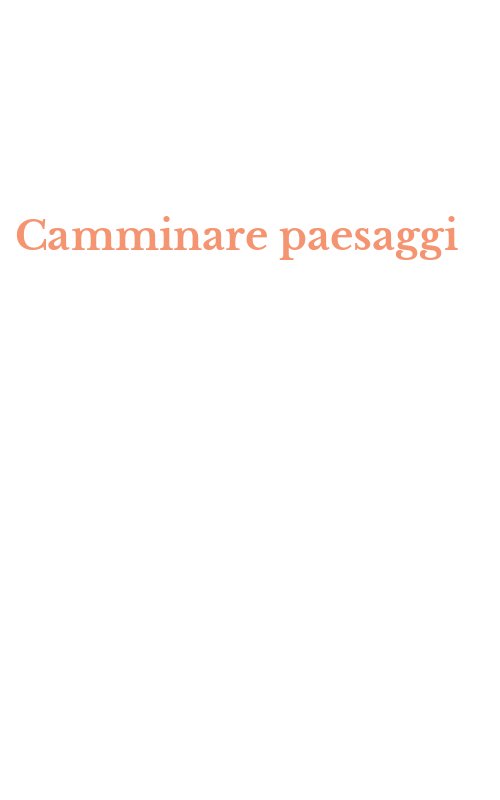 Camminare paesaggi
