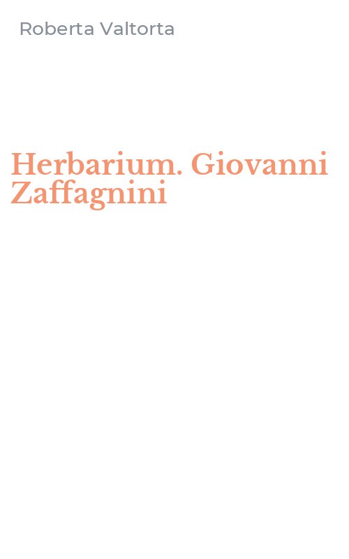 Herbarium. Giovanni Zaffagnini