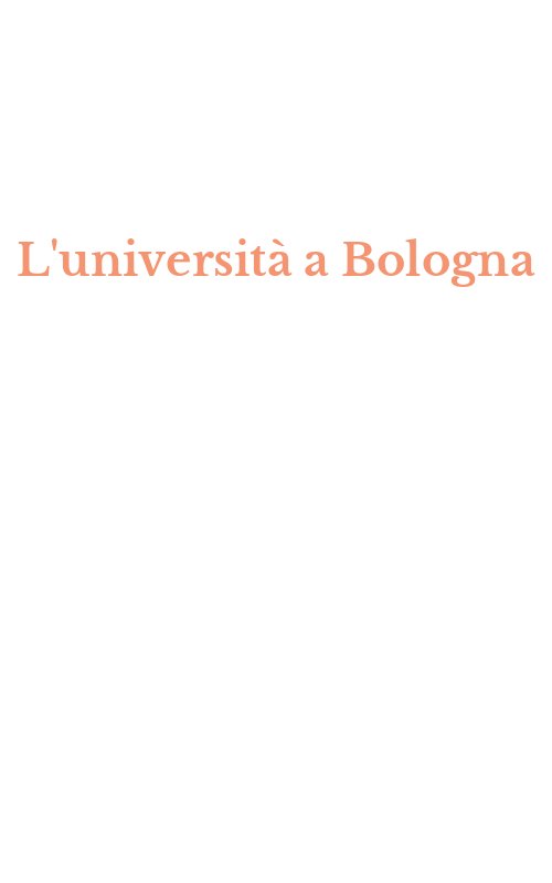 L'università a Bologna