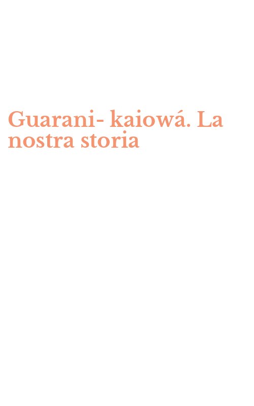 Guarani-kaiowá. La nostra storia