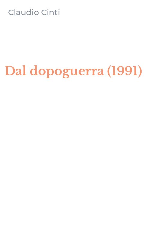 Dal dopoguerra (1991)