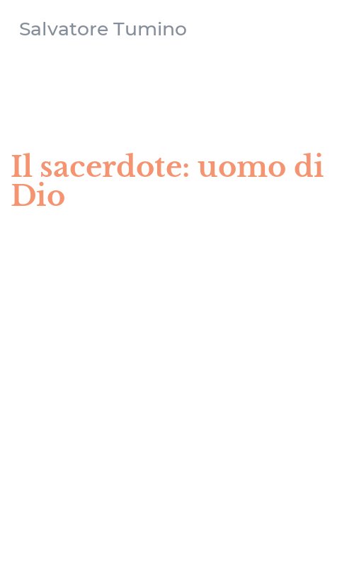 Il sacerdote: uomo di Dio