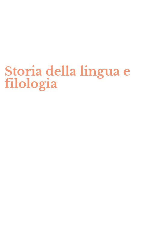 Storia della lingua e filologia