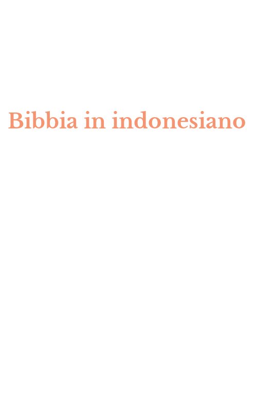 Bibbia in indonesiano