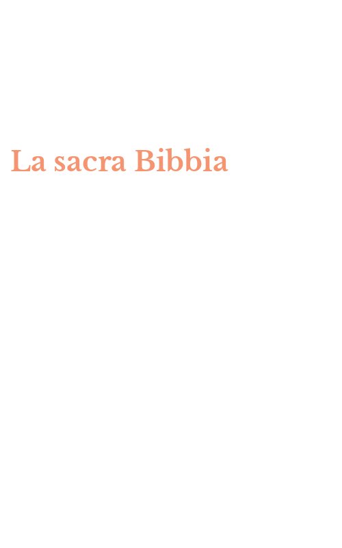 La sacra Bibbia