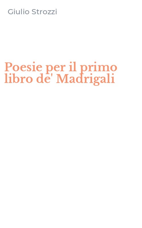 Poesie per il primo libro de' Madrigali