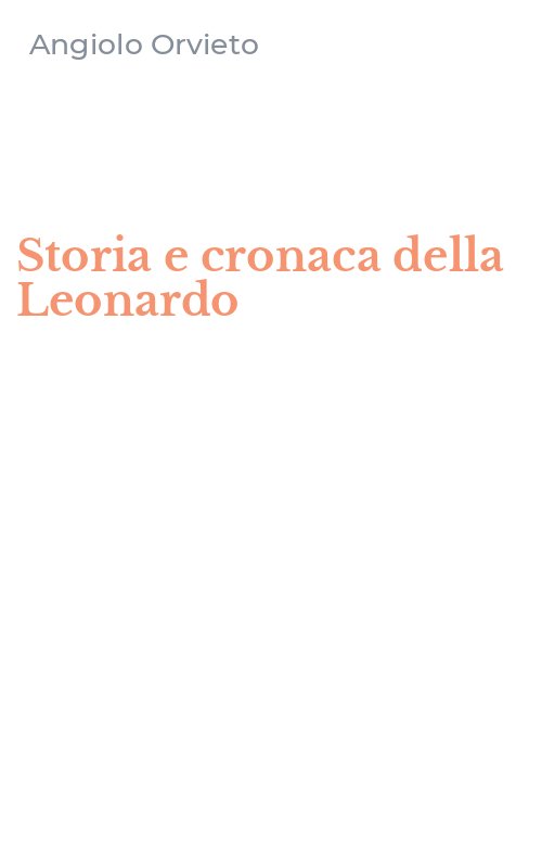 Storia e cronaca della Leonardo