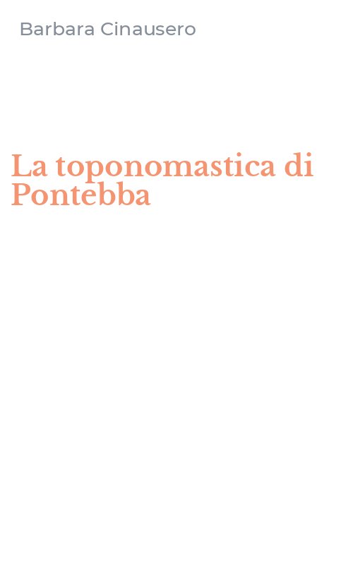 La toponomastica di Pontebba