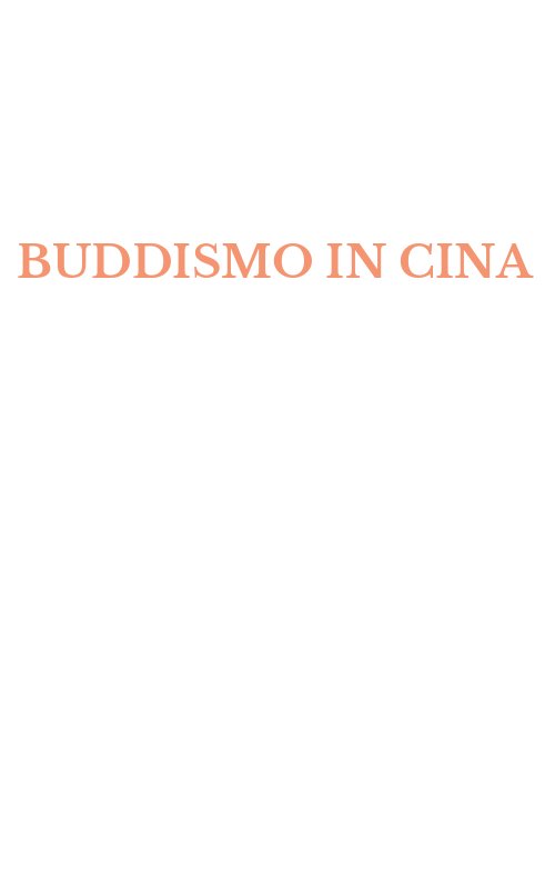 BUDDISMO IN CINA