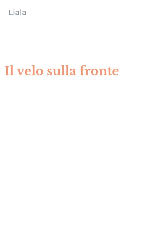 Il velo sulla fronte