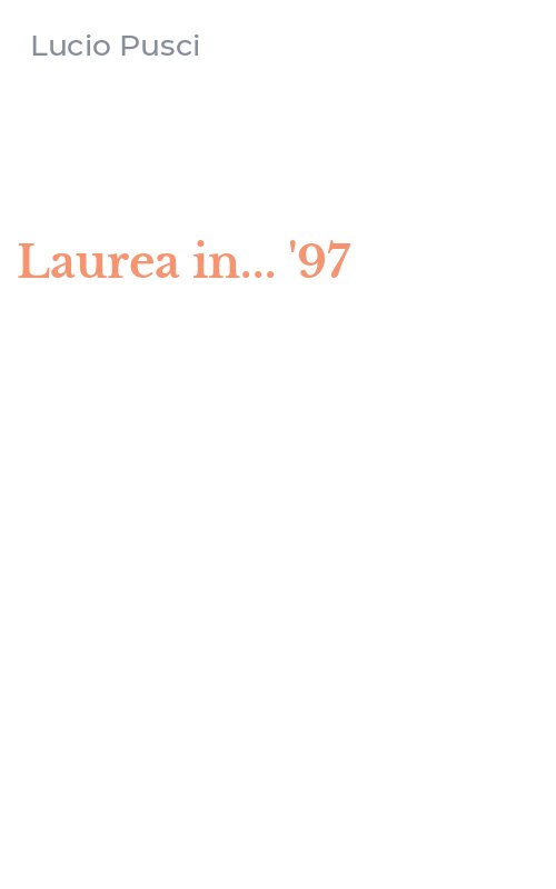 Laurea in... '97