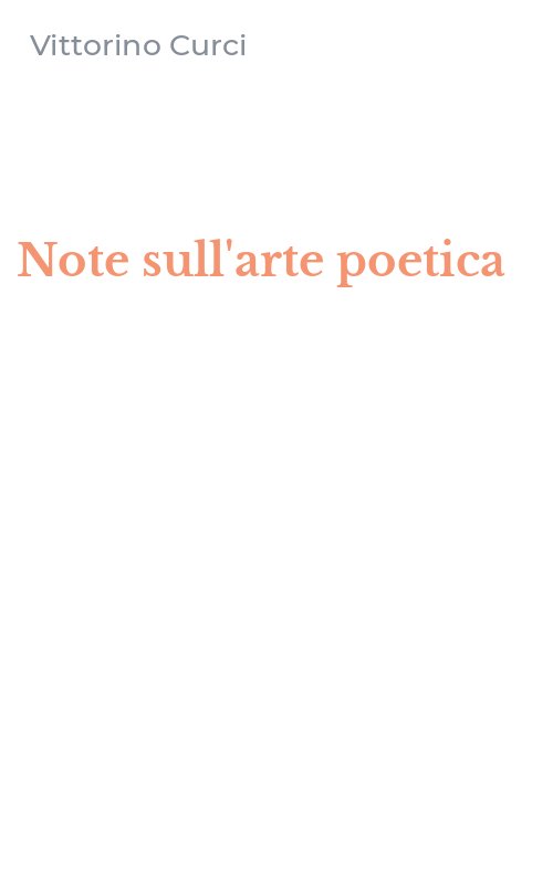 Note sull'arte poetica