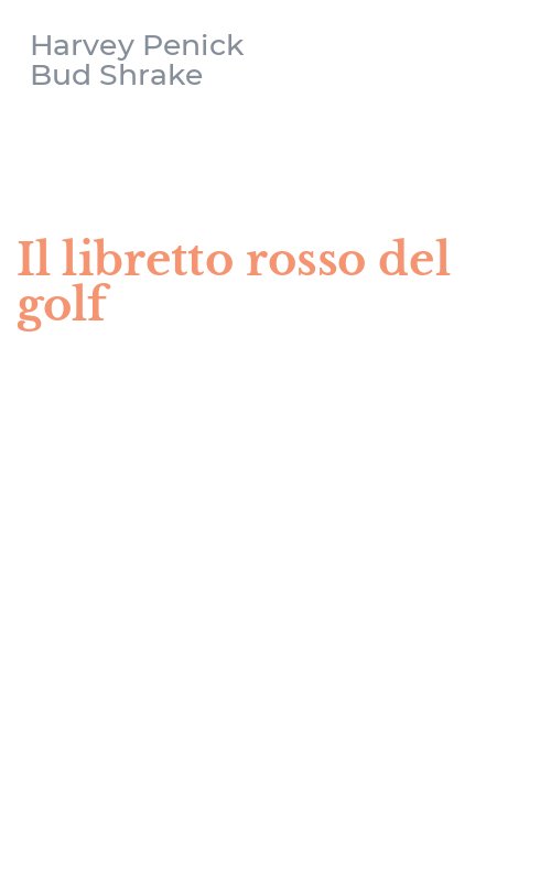 Il libretto rosso del golf