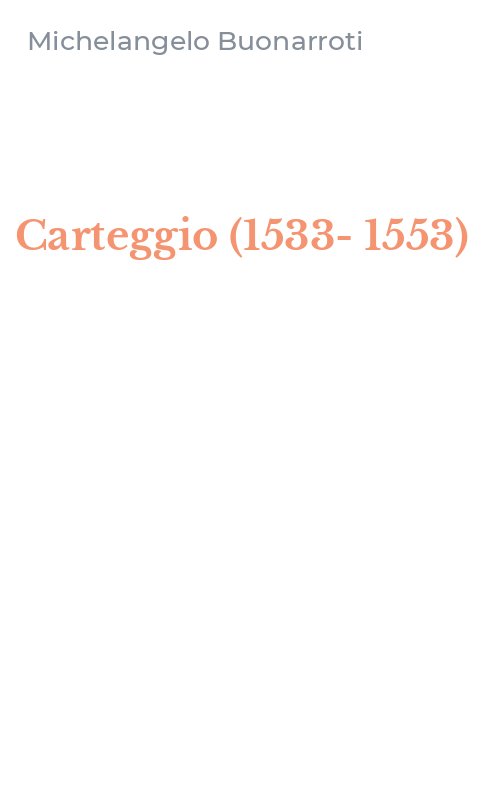 Carteggio (1533-1553)