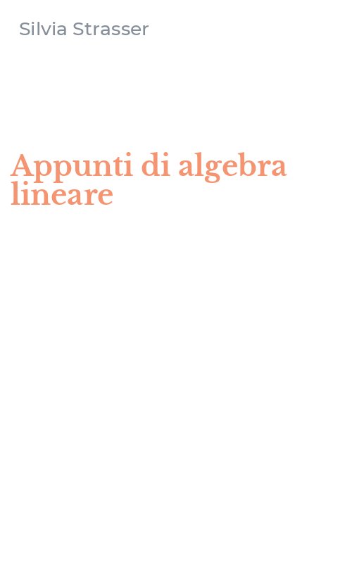 Appunti di algebra lineare