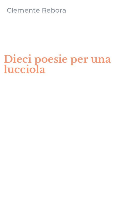 Dieci poesie per una lucciola