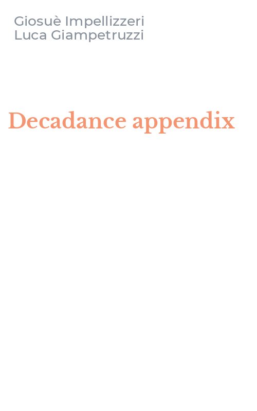 Decadance appendix