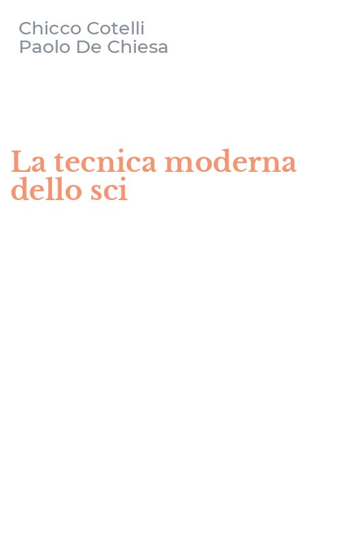 La tecnica moderna dello sci