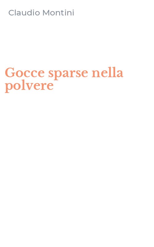 Gocce sparse nella polvere