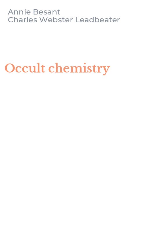Occult chemistry