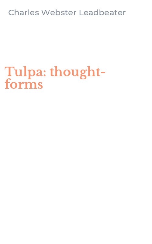 Tulpa: thought-forms
