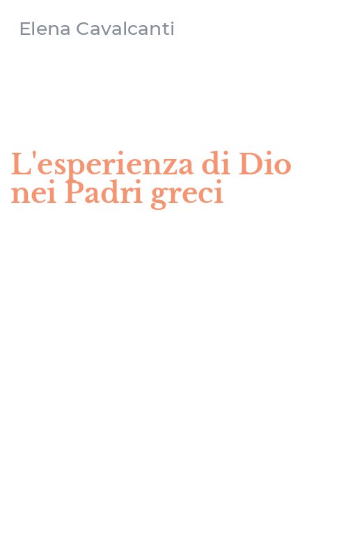 L'esperienza di Dio nei Padri greci