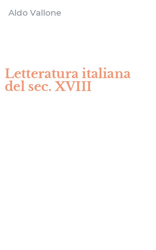 Letteratura italiana del sec. XVIII