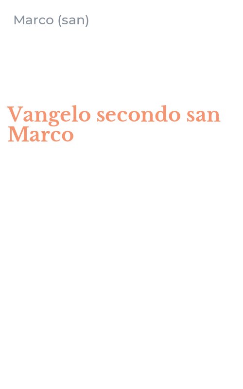 Vangelo secondo san Marco
