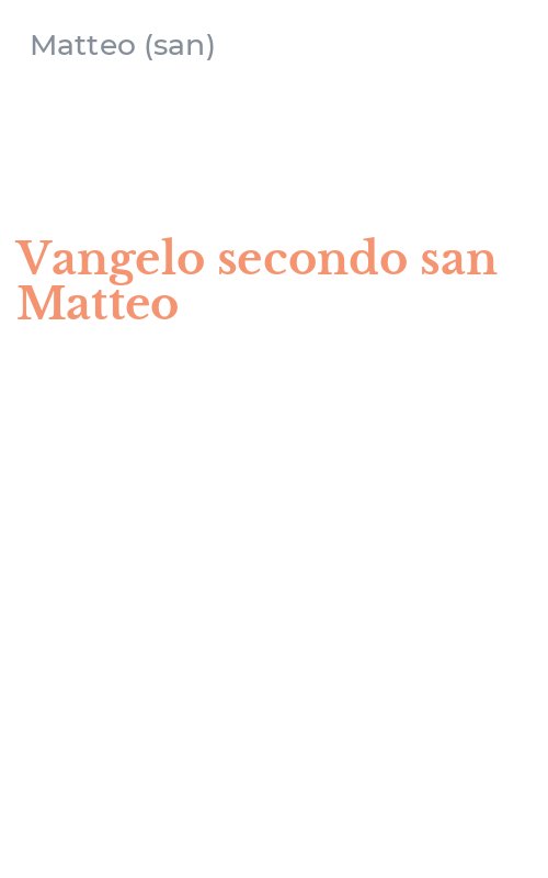 Vangelo secondo san Matteo