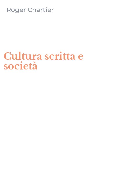 Cultura scritta e società