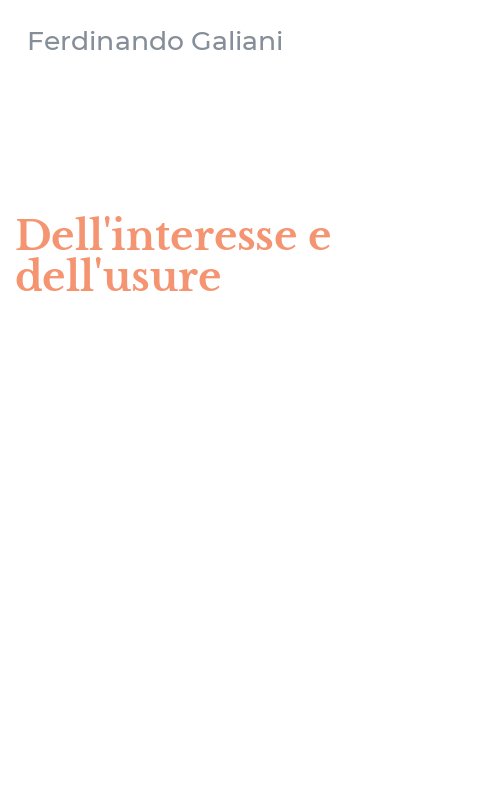 Dell'interesse e dell'usure