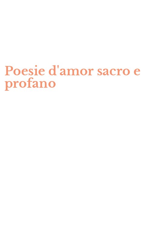 Poesie d'amor sacro e profano
