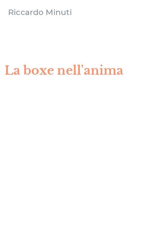 La boxe nell'anima
