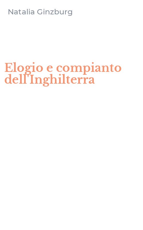 Elogio e compianto dell'Inghilterra