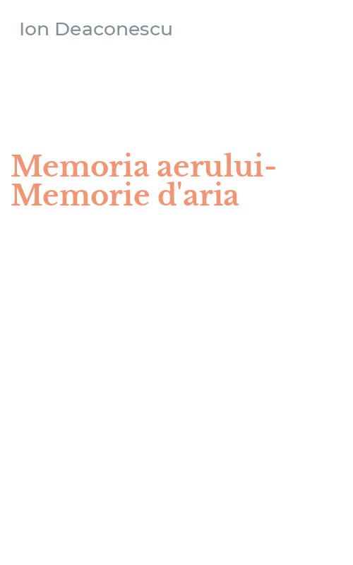 Memoria aerului-Memorie d'aria