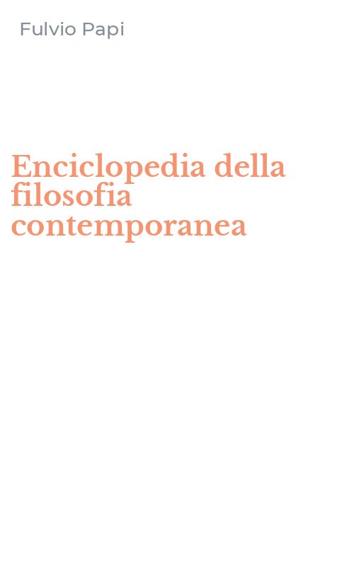 Enciclopedia della filosofia contemporanea