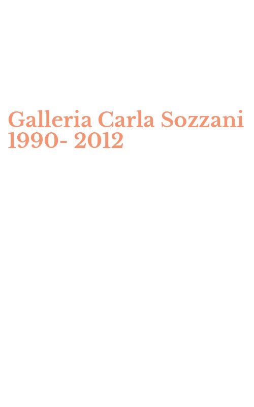 Galleria Carla Sozzani 1990-2012