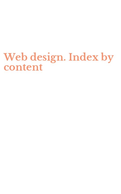 Web design. Index by content