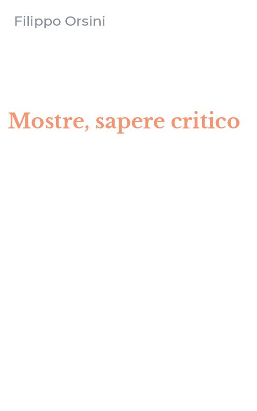 Mostre, sapere critico