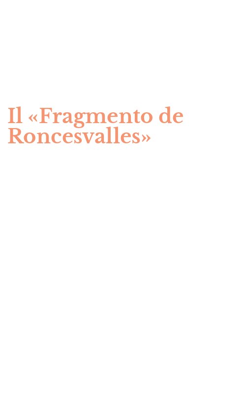 Il «Fragmento de Roncesvalles»