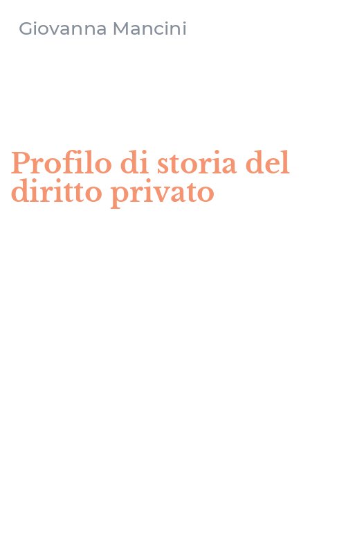 Profilo di storia del diritto privato