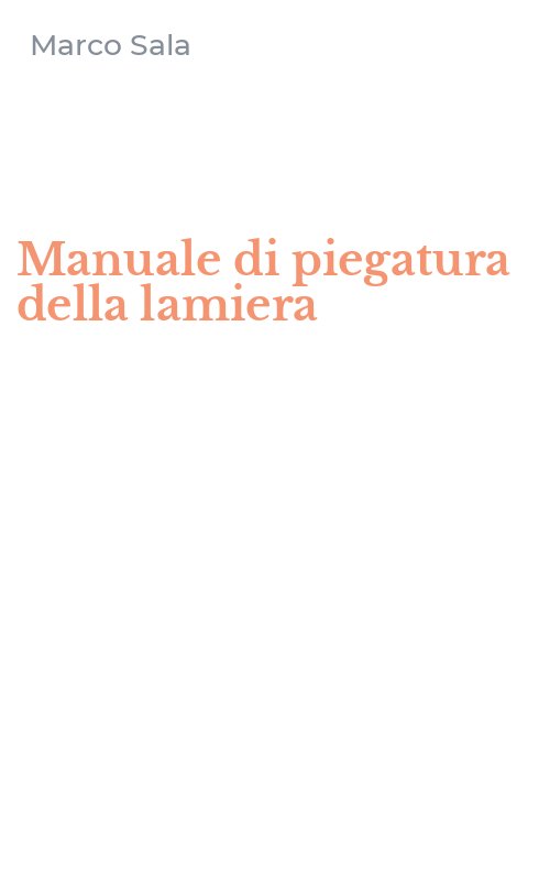 Manuale di piegatura della lamiera