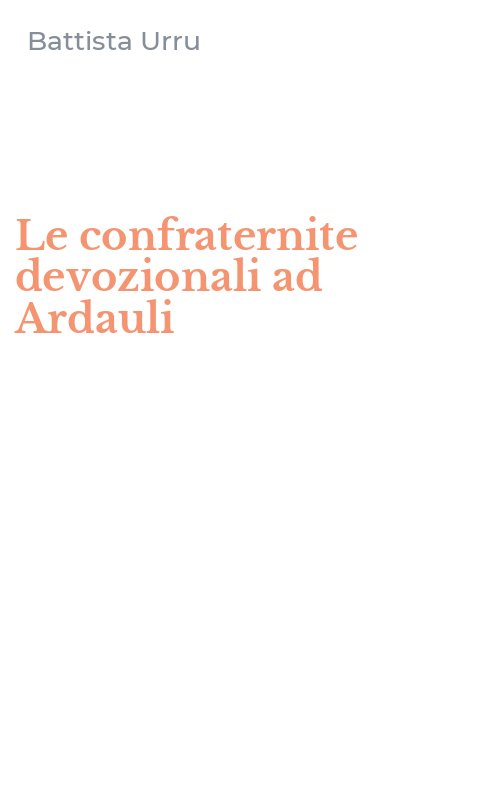 Le confraternite devozionali ad Ardauli