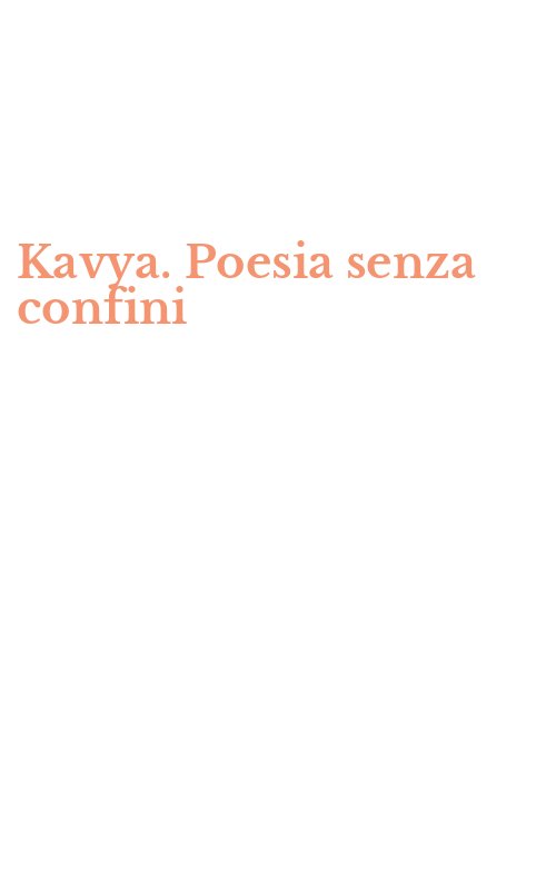 Kavya. Poesia senza confini
