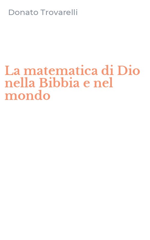 La matematica di Dio nella Bibbia e nel mondo