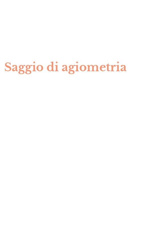 Saggio di agiometria