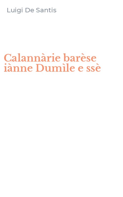 Calannàrie barèse iànne Dumìle e ssè