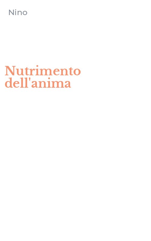 Nutrimento dell'anima