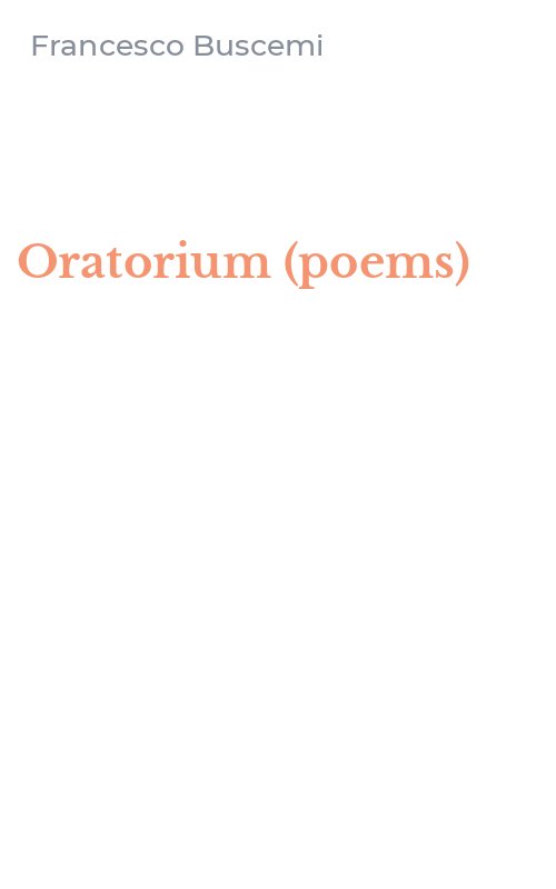 Oratorium (poems)